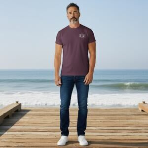 North Shore Surf Shop Graphic T Shirt Purple Short Sleeve Mens L